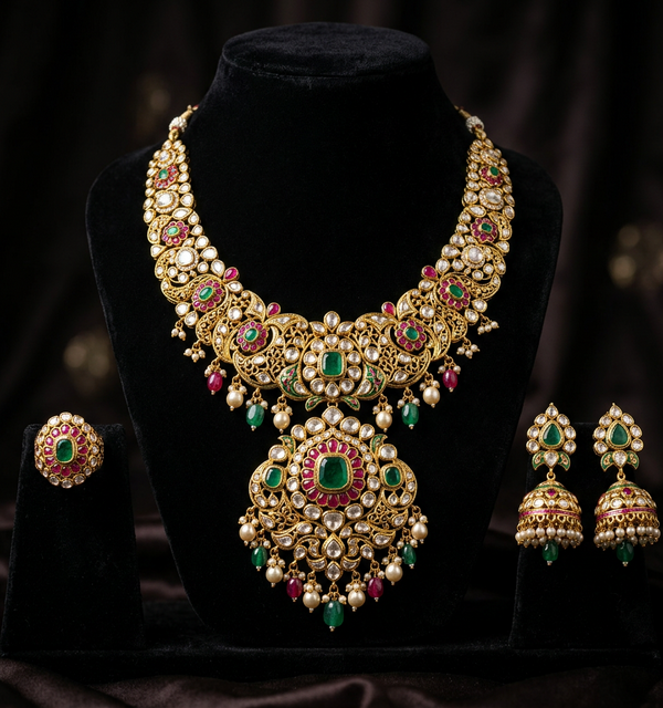 Jadau Kundan Necklace Set