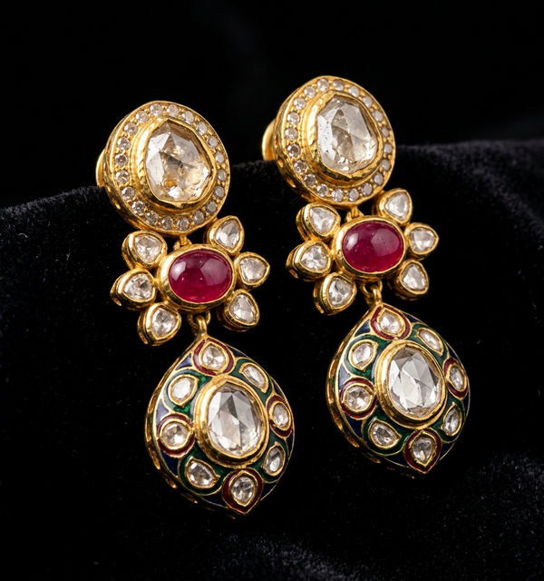 Polki Diamond Earrings