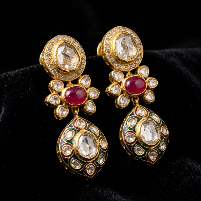 Polki Diamond Earrings