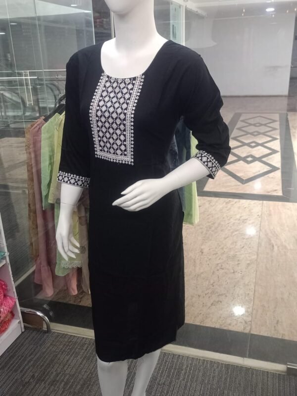 Cotton kurti embroidery work