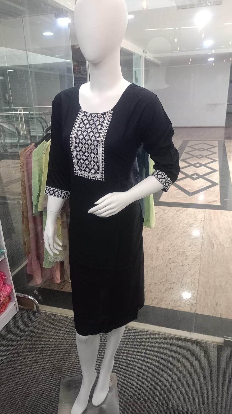 Cotton kurti embroidery work