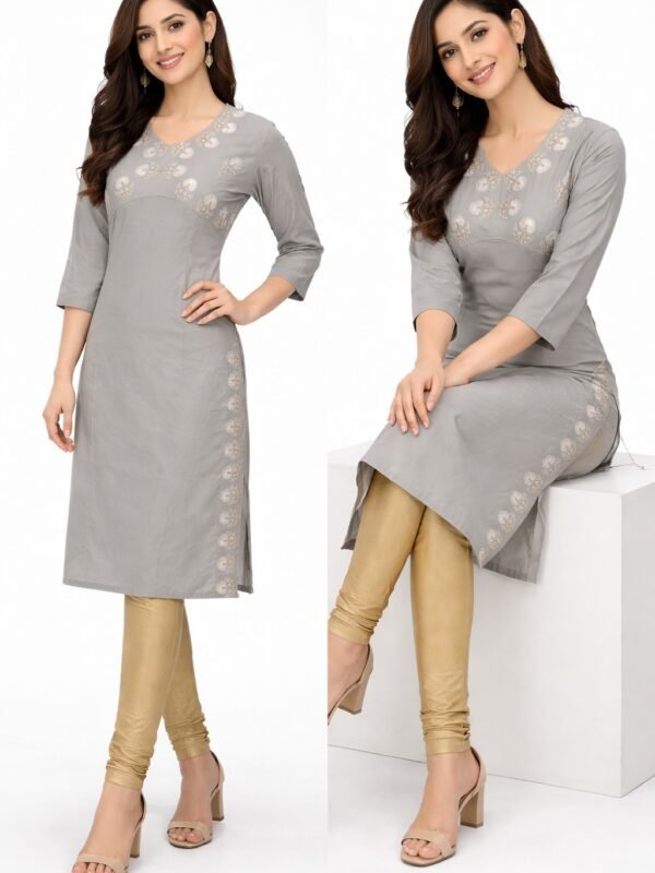 Cotton kurti grey