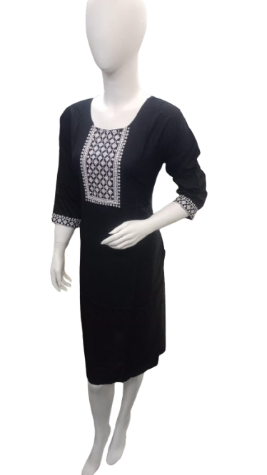 Cotton kurti embroidery work