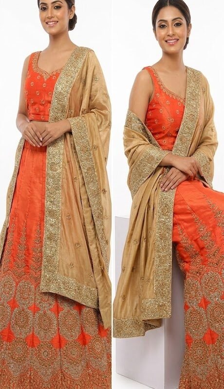 Lehenga choli net ka dupatta