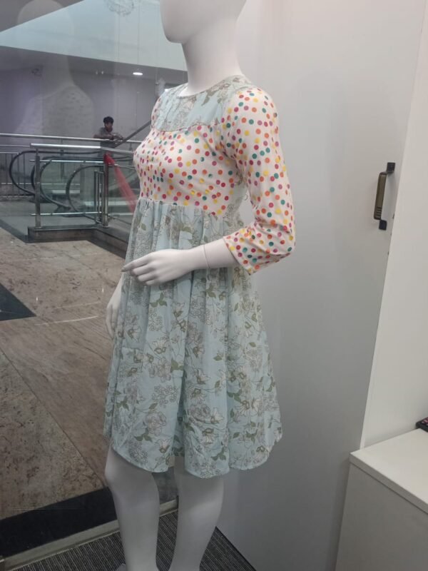 Pastel Polka Floral Flare Dress