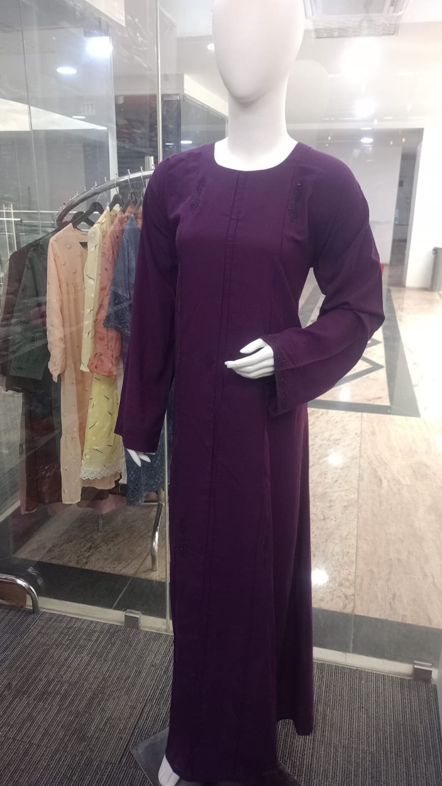 Royal Plum Long A-Line Dress