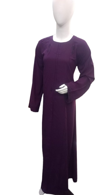 Royal Plum Long A-Line Dress