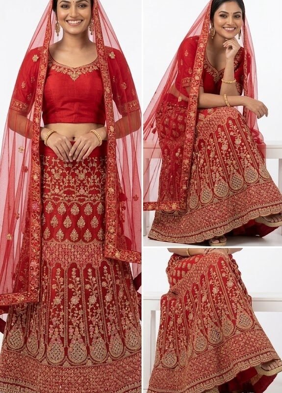 Red Bridal Lehenga