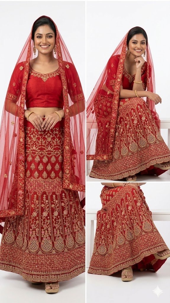 Red Bridal Lehenga